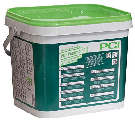 PCI Pecimor F 5 Liter Bitumen-Grundierung auf Kelleraußenwänden und Fundamenten