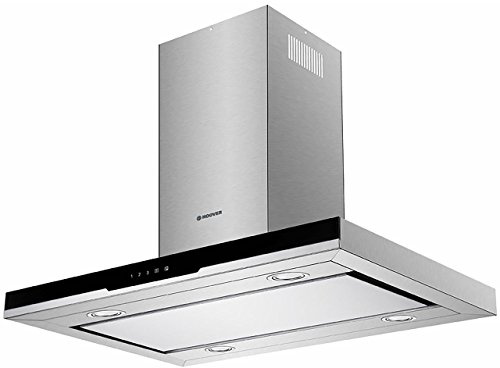 Hoover HDSVI985B A Rated Island Dunstabzugshaube – Edelstahl/schwarzes Glas