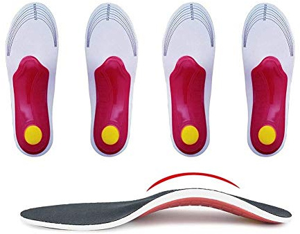 Mnioky - Plantilla ortopédica para soporte de arco alto, inserto para pies planos, plantillas ajustables para fascitis plantar dolor de pies (mujeres)
