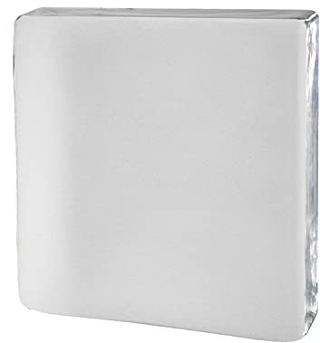 1 x Fuchs Collection Crystal clásico vista completa satinado (solo parte) bloque de vidrio bloque de vidrio 20x20x5cm