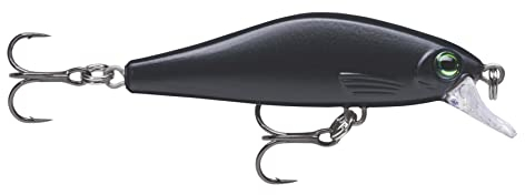 Rapala - Angelköder Shadow Rap Solid Shad - Angelzubehör Kunststoffkörper - Süßwasser-Spinnköder - Sinkend - Lauftiefe: 0,9-1,2m - Größe: 5cm / 5,5g - Hergestellt in Estland - Matte Black UV