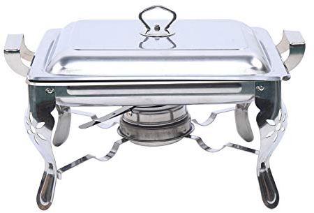 Serbatoio termico a buffet in acciaio inox da 6 l, con coperchio, 21 x 26 x 26 cm, per catering, buffet e feste