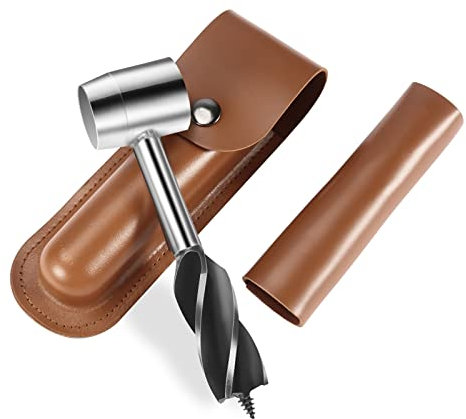 Generic 25 mm Mehrzweckhandbuch Überlebensbohrmaschine, Holzbearbeitungslochsäge Bit Outdoor EDC Werkzeuge Camping Survival Handbohrer for Bushcraft und Camping (Color : Brown5)