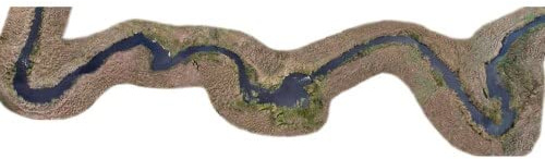 76965 Flusslauf mit Wasserfläche