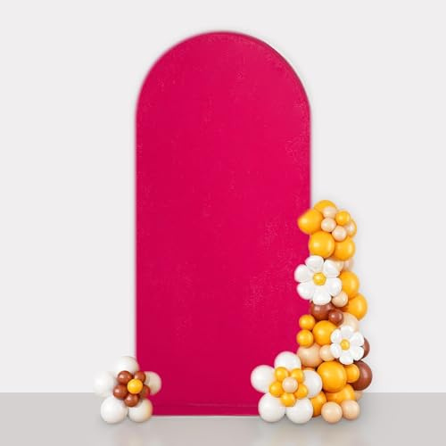 Pantoufles de fond d'arche en élasthanne orange/rose, couvertures de support d'arche de ballon de mariage, 6,6/7,2 pieds, panneaux de toile de fond ronds for cérémonie, fête d'anniversaire, décoration