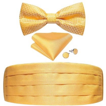 Goldfarbene Kummerbunds für Herren, Kummerbund-Fliege, Set für Smoking, formelle Kleider, Accessoires für Hochzeit, DYF-3005, Einheitsgröße