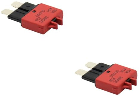 Mikinona 2stücke Dc Handreset Sicherungsautomat Mit Überstromschutz Für Fahrzeuge Und Boote Rücksetzbare Sicherung Rot Für Solar Und Elektrosysteme