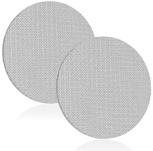 YILANJIN Filtro de Café, 2 Piezas Pantalla de Filtro Cafe, Pantalla de Filtro de Cafe Reutilizable 1.7mm de Grosor, Filtro de Disco de Acero Inoxidable Profesional para Oficina, Casa, Sala de Café