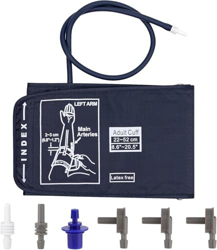 Misuratore da Braccio Pressione Sanguigna 22-52 cm con 6 Connettore, Portatile Bracciale Misuratore Pressione per Adulti Anziani, non Inclusa Macchina (con 6 Connettore)