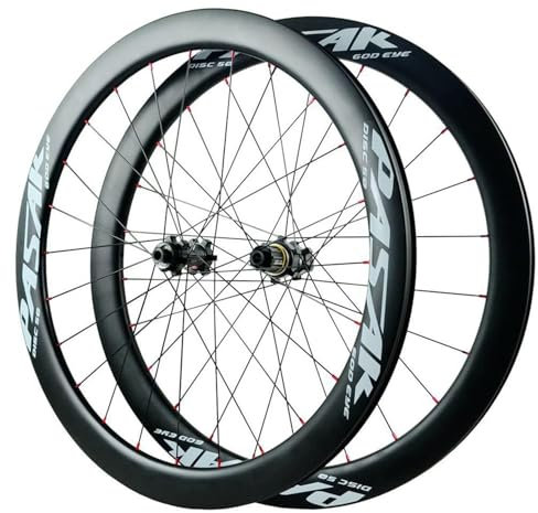 700C Rennrad-Carbonräder, 50-Mm-Felge, Steckachse, 142 Mm, Abgedichtete Lager, QR-Scheibenbremse, Radrennräder, 24-Stunden-Speichenge Fahrrad Rad Für 7-12 Gänge TA15*100,50mm