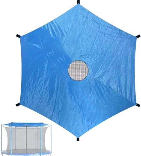 Starnearby Pare-Soleil pour Trampoline de 6/8/10 Pieds, Protection Solaire, Anti-UV, Imperméable, Couverture d'ombrage Trampoline, Housse d'ombrage pour Trampolines (pour 305 cm 6 tiges)
