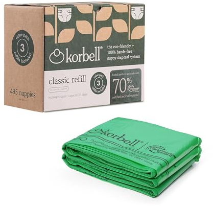 Korbell - Ricarica pattumiera per pannolini Korbell 16 L ecologica