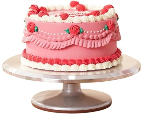 Kakfat Tårtställ Roterande Tårta Aluminiumlegering Roterande Tårtstativ For Tårta Tårttallrik för Dessert