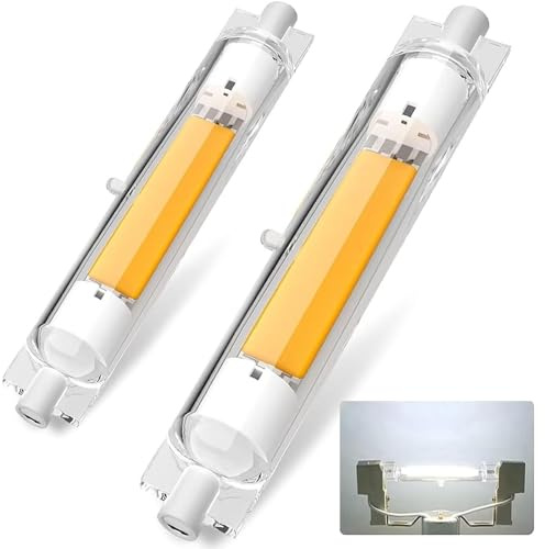 ACAATVE R7S LED 118mm Dimmbar 30W Lampen Ersatz für 300W Halogen Glühbirnen, LED R7S 118mm Kaltweiß 6000K 3000 LM, 360°Abstrahlwinkel, Kein Flackern für Deckenfluter Stehlampe Wandleuchte, 2er Pack