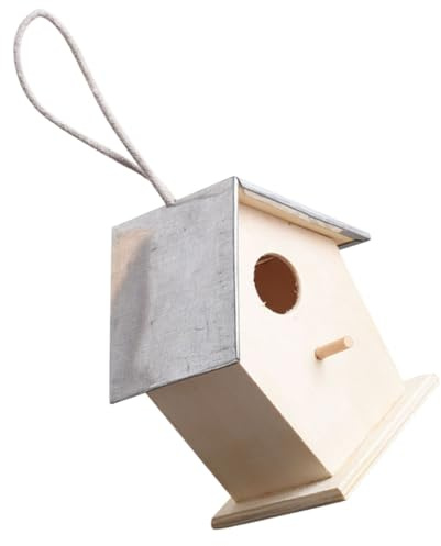 DECOMELODY Maison pour Colibris Nichoir Bois Accessoires Oiseaux Jardin Nid Suspendu Décoration Intérieure