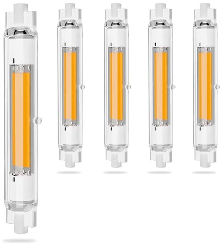 ACAATVE R7S Led 118mm Dimmbar 30W Lampen | 118mm R7S Led Ersatz Für 300W Halogenstab, Naturweiß 4000K 3000 LM, 360°Abstrahlwinkel, Kein Flackern für Deckenfluter Stehlampe Wandleuchte, 4er Pack