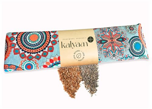 KALYAAN Plus - Cuscino Termico Cervicale - Cuscino Riscaldante Microonde (45x12cm) Scaldino da Microonde - Freddo e Caldo – Cuscinetto con Semi - cuscino noccioli ciliegia (Orange)