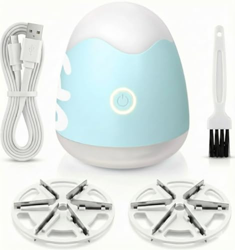 Ops Clean Anti-Bouloche Électrique Rechargeable – Rasoir Anti-Peluches Textile, 6 Lames Acier INOX, Batterie 800mAh, Recharge USB-C