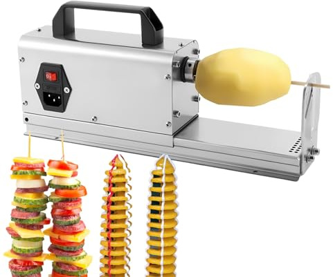 PRECISTECH Coupe-Légumes Spirale électrique Et Machine à Pommes De Terre Tornado 40w, Base Antidérapante, Facile à Nettoyer, Pour Restaurant Et Cuisine Maison