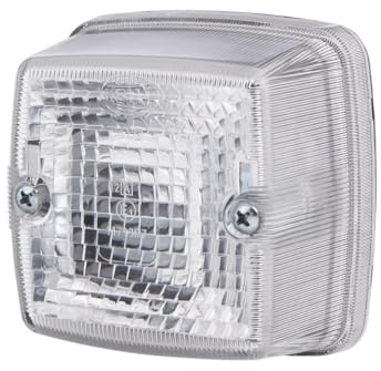 HELLA 2PF 003 014-071 Positionsleuchte - Begrenzungsleuchte - Anhänger - Wohnwagen - Halogen - 12/24V - Anbau/Schraubanschluss - ECE/ADR/GGVS - Stecker: Flachstecker - vorne links/vorne rechts