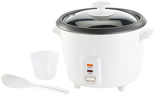 Rosenstein & Söhne Minireiskocher: Reiskocher mit Warmhaltefunktion, 400 Watt, 1 Liter Fassungsvermögen (Multifunktions-Mini-Reiskocher, Rice Cooker, Dampfgarer)