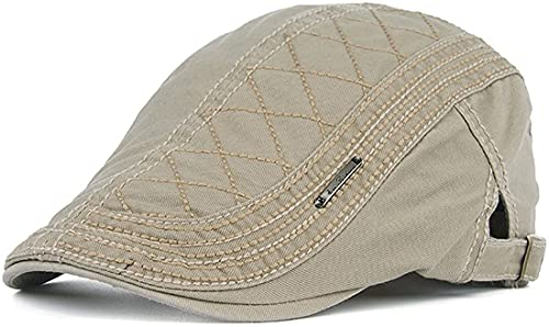 Kuyou Sportmütze Newsboy Flat Cap Gatsby Schirmmütze Kappe, Einheitsgröße, Beige