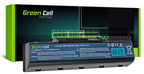 Green Cell Standard Serie AS09A31 AS09A41 AS09A51 AS09A71 Akku für Acer/eMachines/Packard Bell/Gateway Laptop (6 Zellen 4400mAh 11.1V Schwarz)