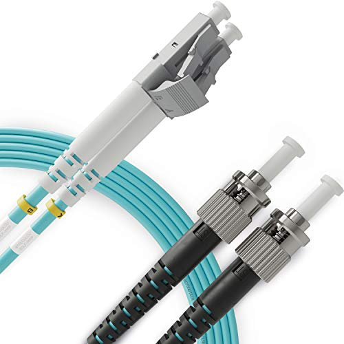BEYONDTECH Cable de fibra óptica LC a ST OM3 Multimodo Duplex (8 Metros - 1 Unidad) - Latiguillo Doble Fibra Óptica UPC/UPC - 50/125 (LSZH)