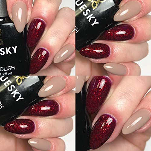 Bluesky Bluesky Combo Set - Field Fox & Ruby Ritz - 805494 & 80545 - UV/LED Soak Off Gel Nail Polish 10ml + 2 Diva World ® Shine Wipes for FREE
