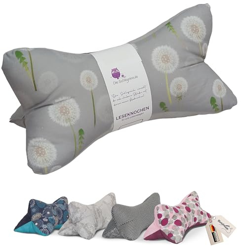 Leseknochen Blätter Nackenkissen Handmade in D (Shabby Pusteblume)