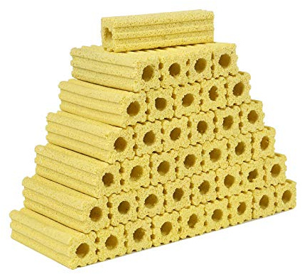54pcs 3.8 Inch Long Large Aquarium Ceramic Filter Media,Ceramic Bio Media Blocks for Fish Tank and Koi Pond