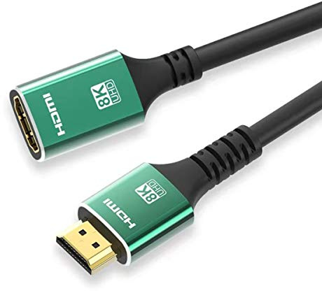 xiwai Cable de extensión HDMI 2.1 macho a hembra Ultra-HD UHD 8K 60Hz 4K 120Hz Cable 48Gbs con cable HDMI de audio y Ethernet