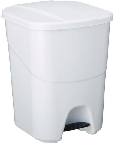 ROSSIGNOL Poubelle de tri 40L, Poubelle à pédale, Poubelle pour le tri sélectif, Corps séparable en 2 parties ECOTRI