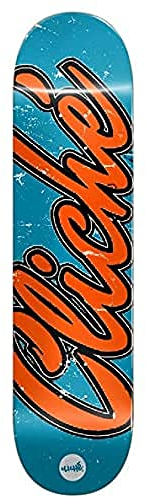 Skateboard Deck, Old School, 8.125 x 31.66, Blau/Orange