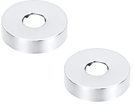 Cozylkx 2pcs Rubinetto Doccia Copertura Decorativa in Acciaio Inox Escutcheon Copertura Piastra Acqua Tubo Foro Copertura Un Pezzo Flangia,21x60x15mm