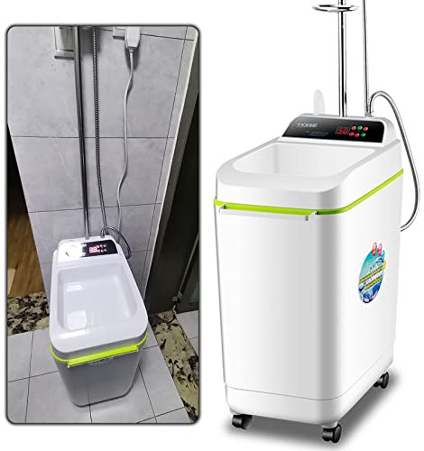 CUPLES Scaldabagno Istantaneo Elettrico, Macchina da Bagno elettrica Mobile da 220 V, Verticale, con Ruote E Soffione Doccia, 100 Litri, 2000W