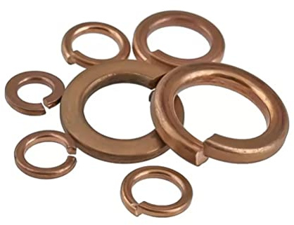 FEEIMOL Rondelle Élastique en Laiton Rondelles à Ressort M10, Rondelle de Verrouillage Fendue (10 Pièces)