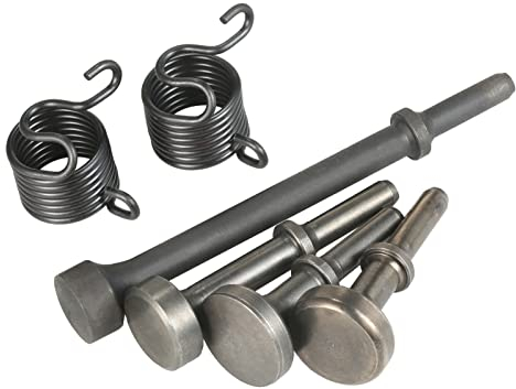 Irfora Set di punte pneumatiche per martello d'aria, 6 pezzi, in acciaio 40Cr con molla