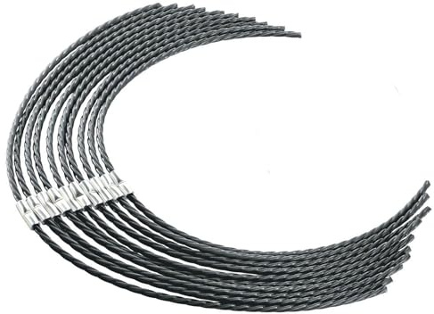 Queerelele 20 Pezzi di Filo per decespugliatore Bosch F016800431 Accessorio per decespugliatore AFS 23-37, Filo di Ricambio 37 cm × 3,5 mm (Nero)