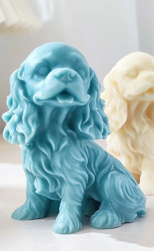 Labrador Candle Mold Dog Silicone Wave Spiral Candle Mold - Silicone Resin Casting Molds for Candle & Resin & Soap Craft Supplies