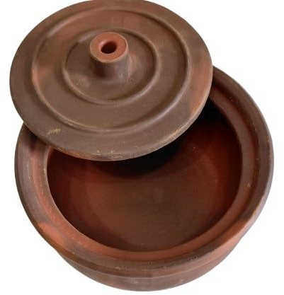 Tontopf Güvectopf Naturton Bräter Ton Schalen Tapas Schalen Schmortopf Tajine Dampfgartopf Auflaufform Kochtopf unglasiert (2 Liter)