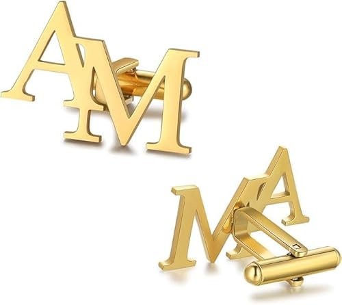 Personalisierte Herrenhemd Manschettenknöpfe Mit Gravur Initialen Alphabet Buchstabe 1 Paar Set Namen Herren Manschettenknöpfe Edelstahl Für Papa Bräutigam Hochzeit Graduierung Vatertag Geschenke