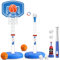 Erixazs 2 in 1 Kinder Basketballkorb und T-Ball Set - Verstellbare Höhe, Kinder Baseball Tee für Kinder 3-5, Indoor Outdoor Sport Spielzeug Geschenke für Kleinkinder Jungen Mädchen