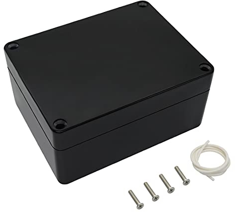 LeMotech Projekt Box ABS Kunststoff Verteilerkasten IP65 Wasserdicht Elektrische Boxen Universal Gehäuse Schwarz Außengröße 115x90x55mm(1 Stück)