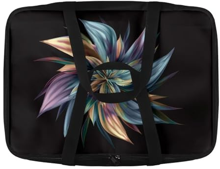 Pzuqiu Fractal Flower Insulated Casserole Carrier for Hot or Cold Food Lasagna Holder Tote Fits 9 x 13 in Baking Dish Reusable Insulated Food Carrier for Beach Party Picnic
