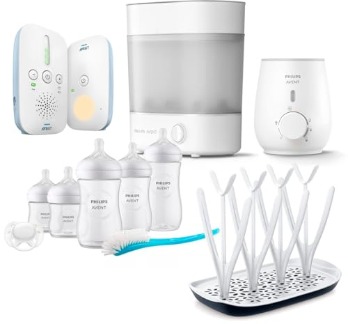 Philips AVENT Natural Response startset MEGA-SET allt-i-ett – med extra massor av tillbehör – startset amning och vård V