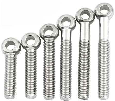 BKEKM ringschrauben Augenmutter, 6 Stück Hebeösenmuttern, M5, M6, M8, Schraubösen, 304 Edelstahl, Schraubösenschraube, Fischaugenauge, Schlupfloch, Schraubösenmutter stabil