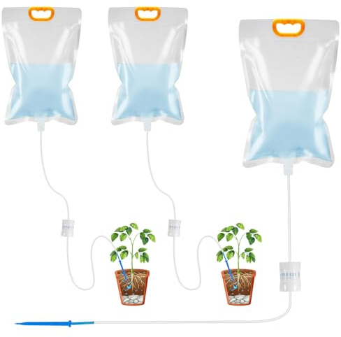 3 Pack Plant Drip Bag, Plant Watering Device, Plant Drip Irrigation Device for Indoor Plants Plant Automatic Watering System for Indoor Outdoor Gardening Gift for Women