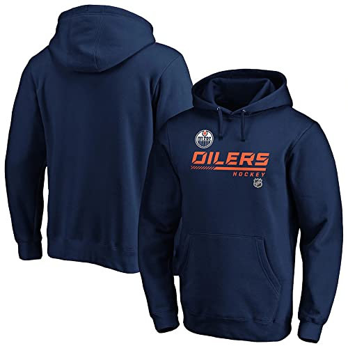 PiWine Männer Sweatshirt Langarm Pullover Hockey Kleidung NHL Oilers Jersey Print Unisex Langarm Pullover Männer Eishockey Hoodies,XL