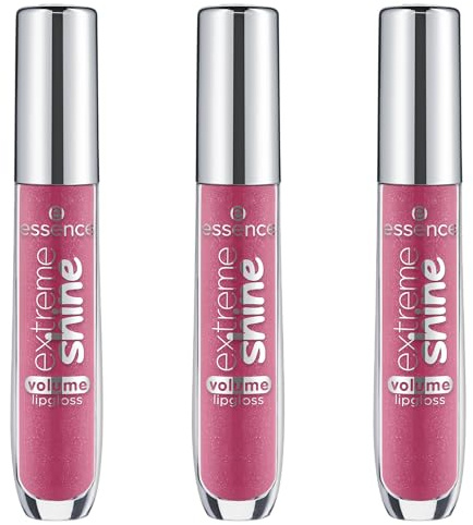 essence extreme shine volume lipgloss, Nr. 13, Pink, glänzend, strahlend frisch, transluzent, vegan, ölfrei, ohne Konservierungsstoffe, ohne Parabene, 3er Pack (3x5ml)